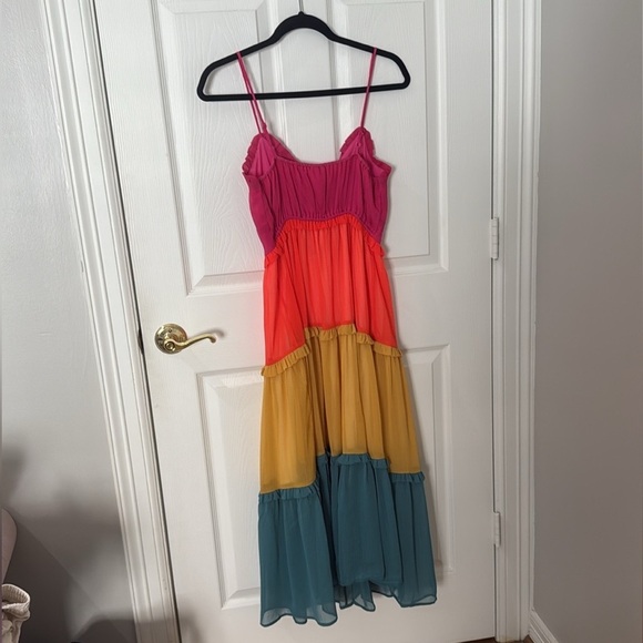 Tiered colorful maxi dress Sadie & sage boutique size small - Picture 3 of 3